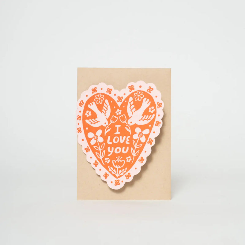 I Love You Love Birds Card