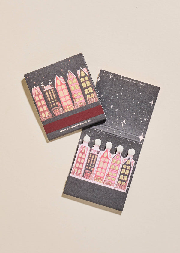 Wintry Village Matchbook