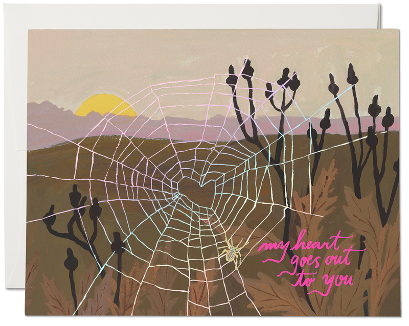 Spider Web Heart CARD