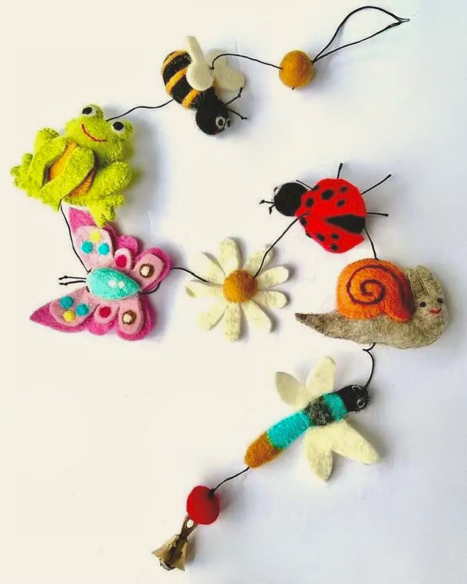 Spring Creatures Felt Garland