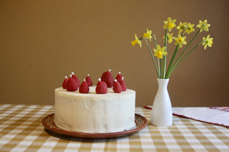 Strawberry Birthday Candles