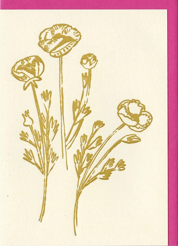 GOLD FLOWERS Card