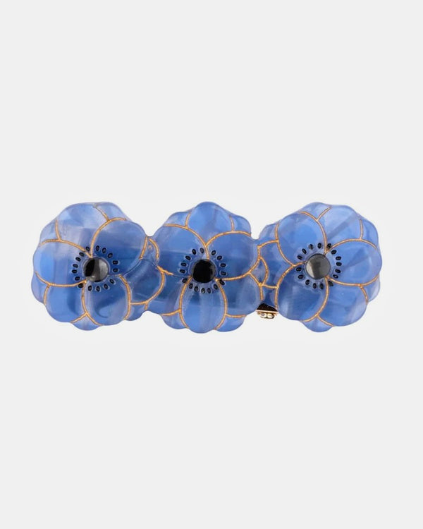 Anenome Blue Flower Hair Clip