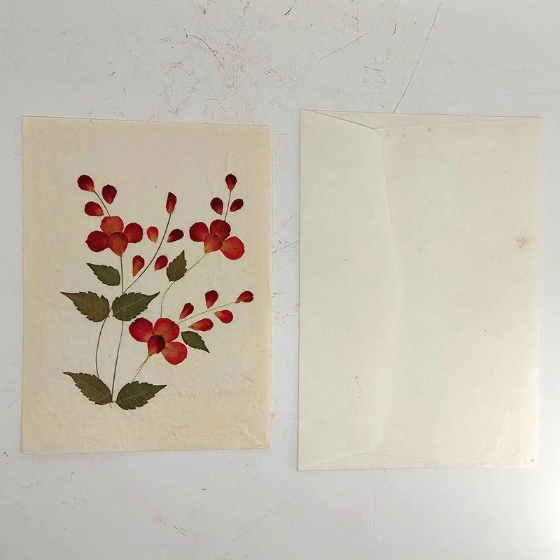 Pressed Floral Greeting Card