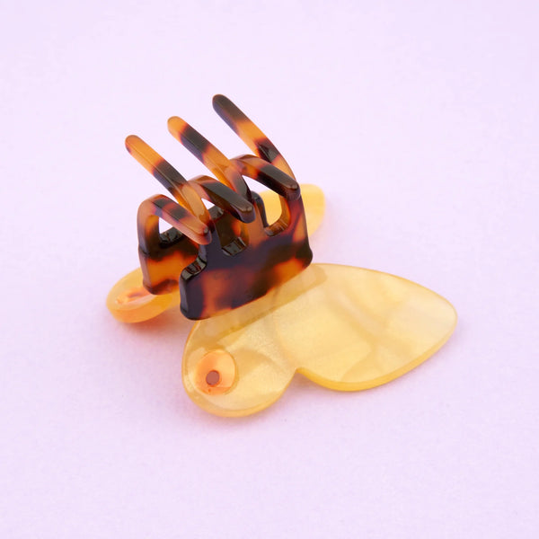 YELLOW BUTTERFLY MINI HAIR CLAW