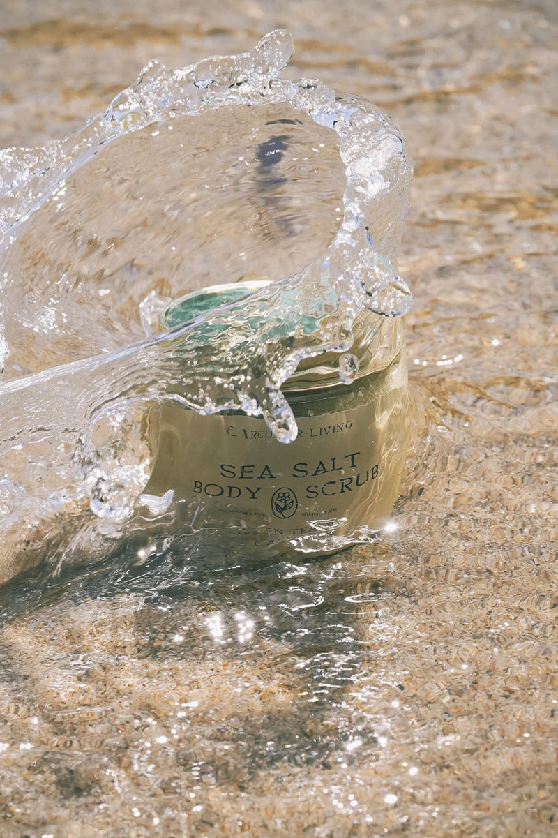 SEA SALT BODY SCRUB, GREEN TEA & EUCALYPTUS