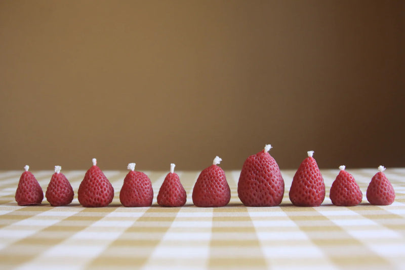 Strawberry Birthday Candles