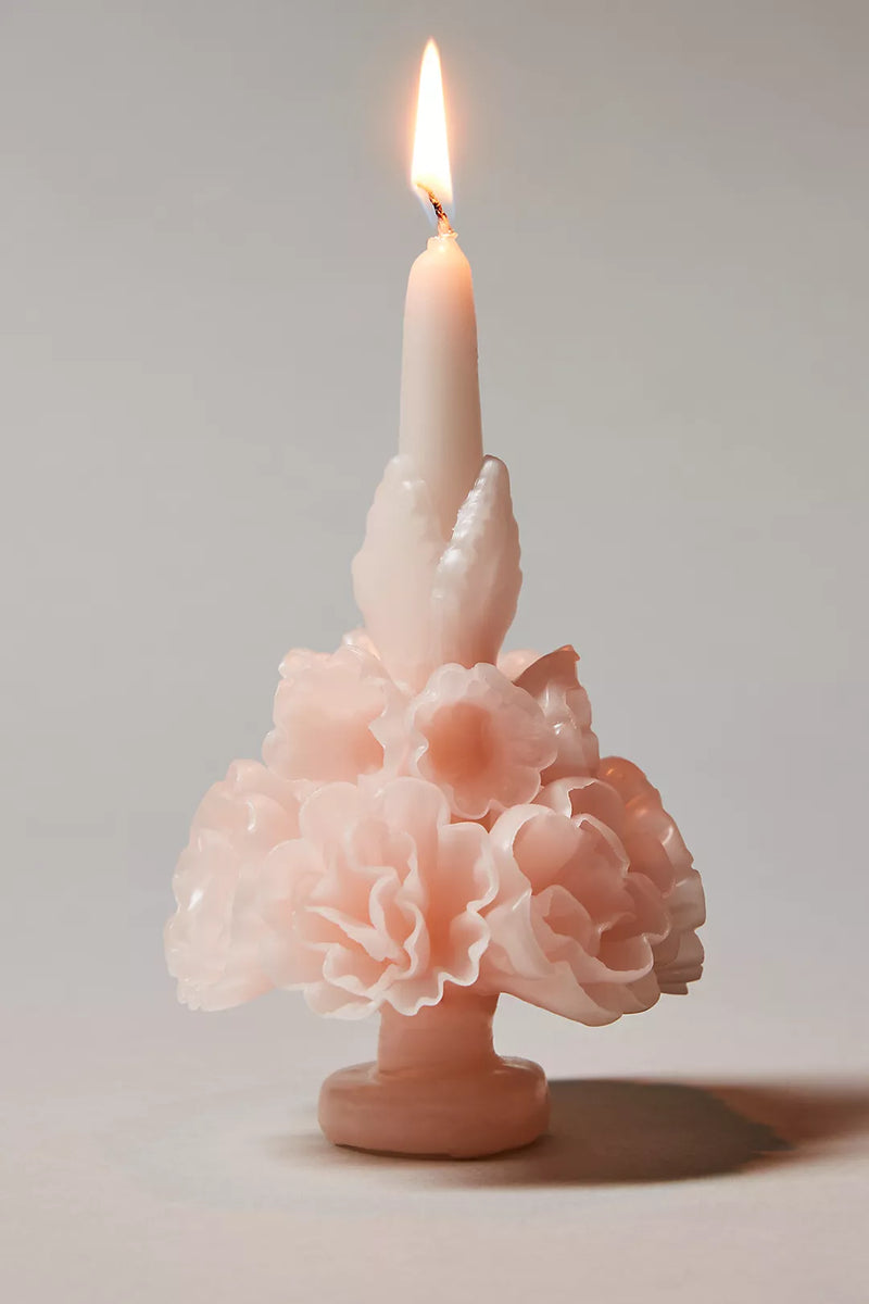 Floral Taper Candle