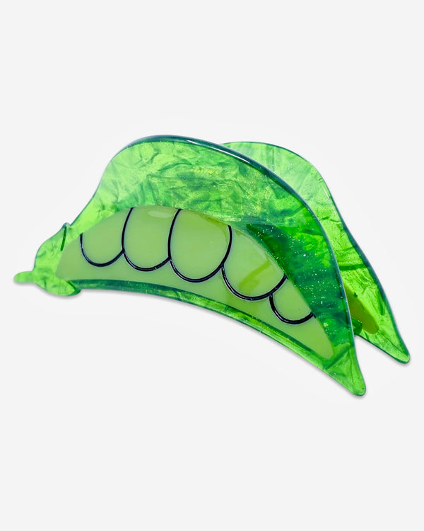 Green Pea Pod Hair Claw