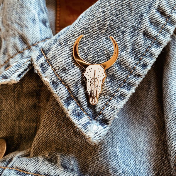 Cow Skull Pin