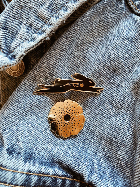 Poppy Rabbit Pin